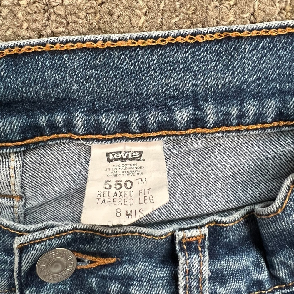 Vintage Levi’s 550 Relaxed Fit Tapered Leg 90’s Jean Medium Wash Size 8 Mis - Picture 2 of 7